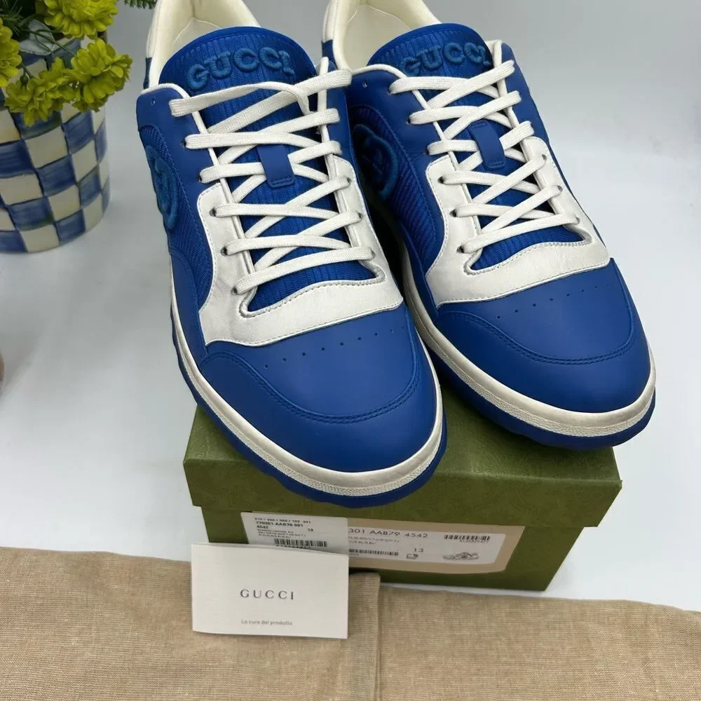 Men's Gucci Mac 80 low top leather sneakers size 13 made in Italy